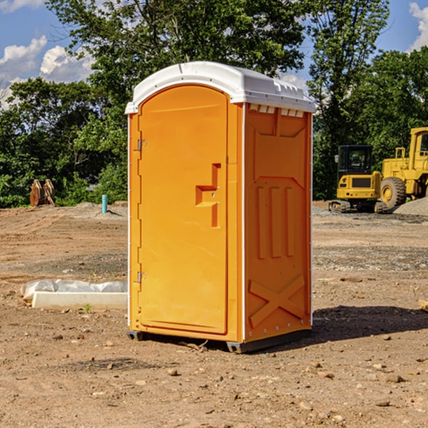 how often are the portable restrooms cleaned and serviced during a rental period in Berea